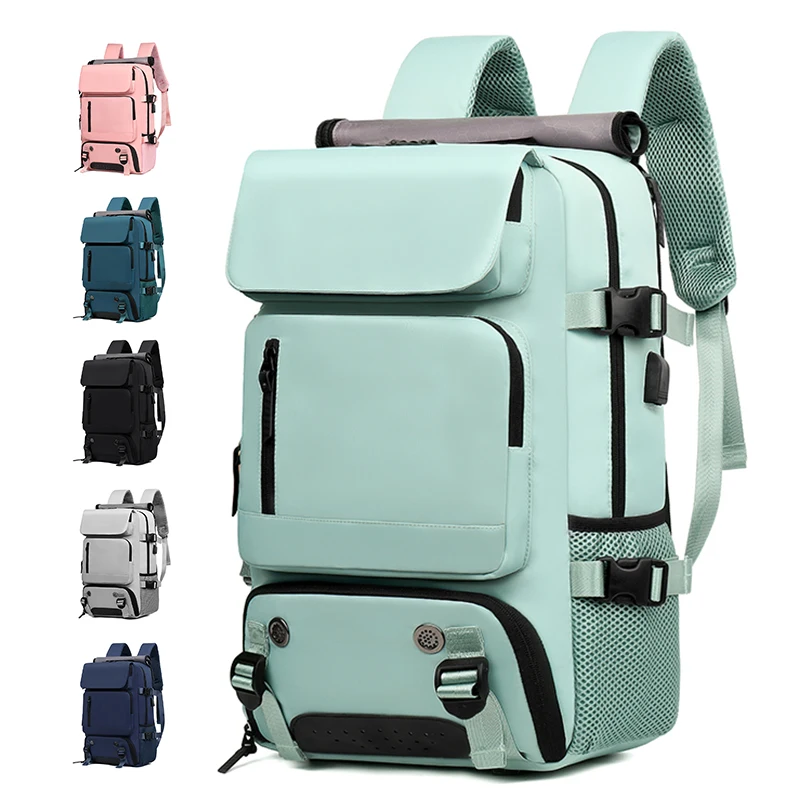 Customized unisex sports Multiple compartments hiking backpack men wet and dry separation waterproof laptop backpack with USB