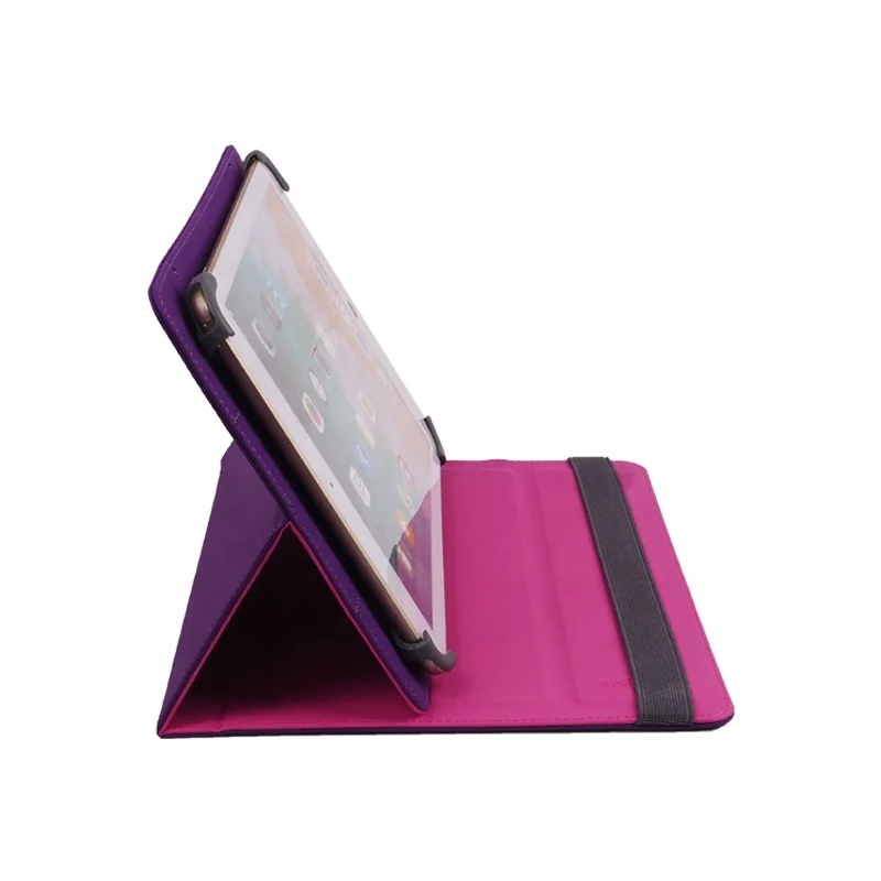 7' 8' 10.1' PU leather double sided universal tablet back cover with silicone hooks fancy tablet cases