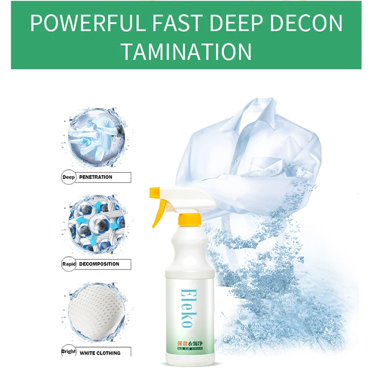 Laundry Detergent Cleaner Stain Removal Collar Cuff Stain Remover Household Natural Spray Laundry Room Clothes Color Bleach