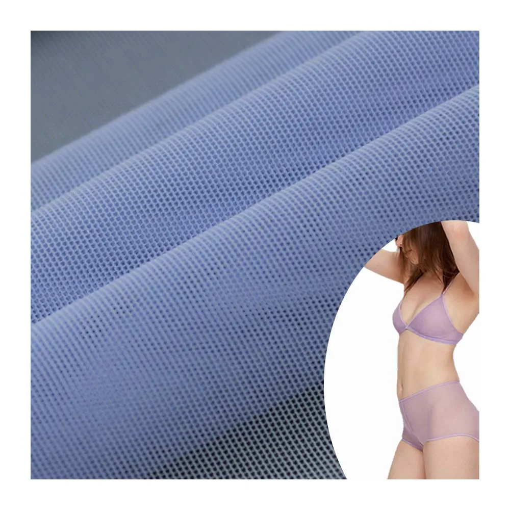 2023 Hot Sale Very Lightweight Tulle Mesh Fabric Stretch Quick Dry Elastic Mesh for Underwear