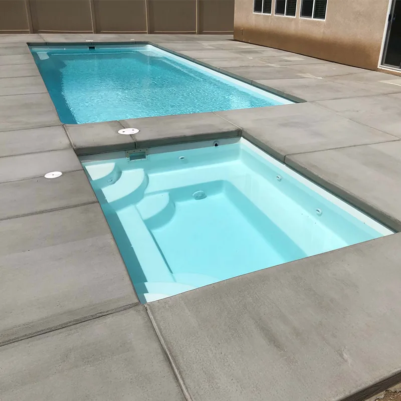 outdoor indoor family frp fiberglass portable small mini 2m commercial above ground swimming spa pool with spa and hot