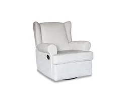 Modern style soft fabric glider with swivel recliner chair