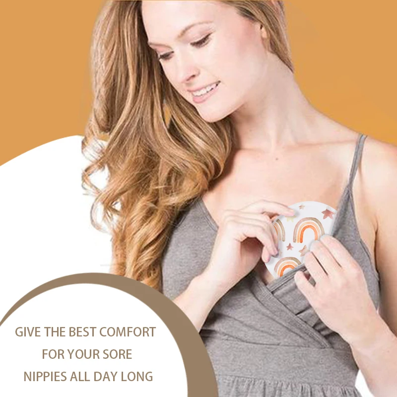 New arrival reusable 6 piece set nursing breast pads Washable bamboo breast pads with Laundry Bag