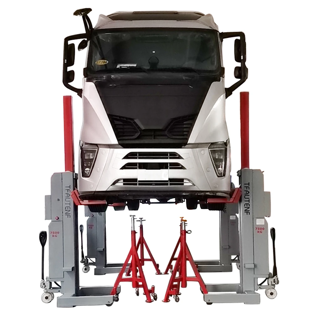 Truck repair and maintenance wireless heavy duty mobile column truck lift