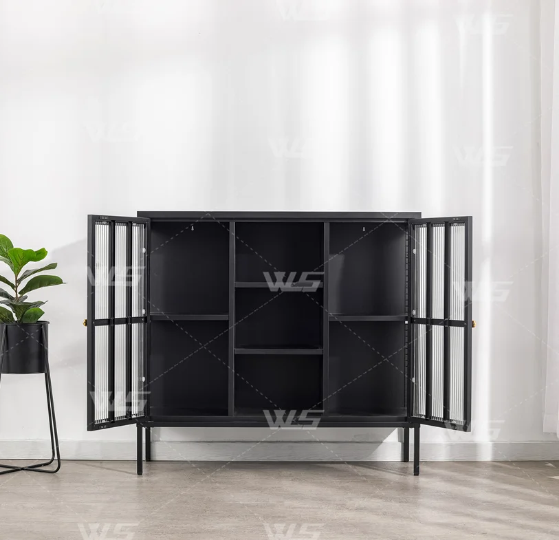 
2021 new modern design metal office storage cabinet steel display cabinet cupboard with glass door 
