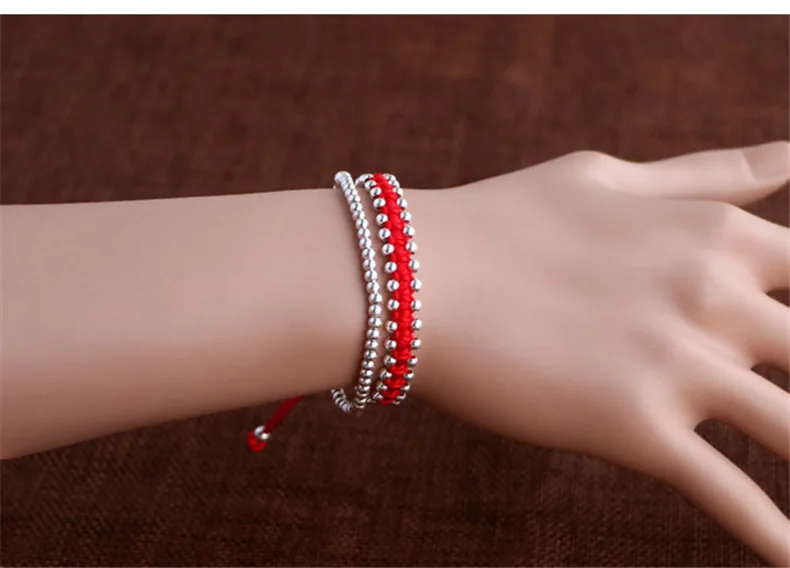 925 Silver Charm Weave Bracelet for Men and Women - Simple and Classic