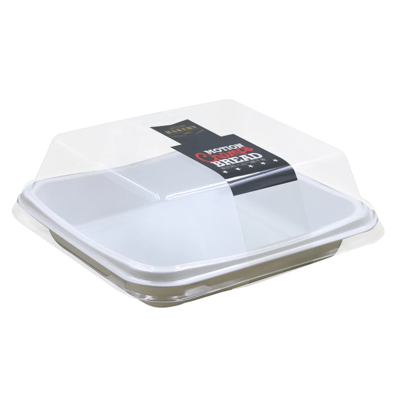 Cheap Price Custom Recycle Plastic cake box for bakery, cake cupcake packaging with plastic clear windows