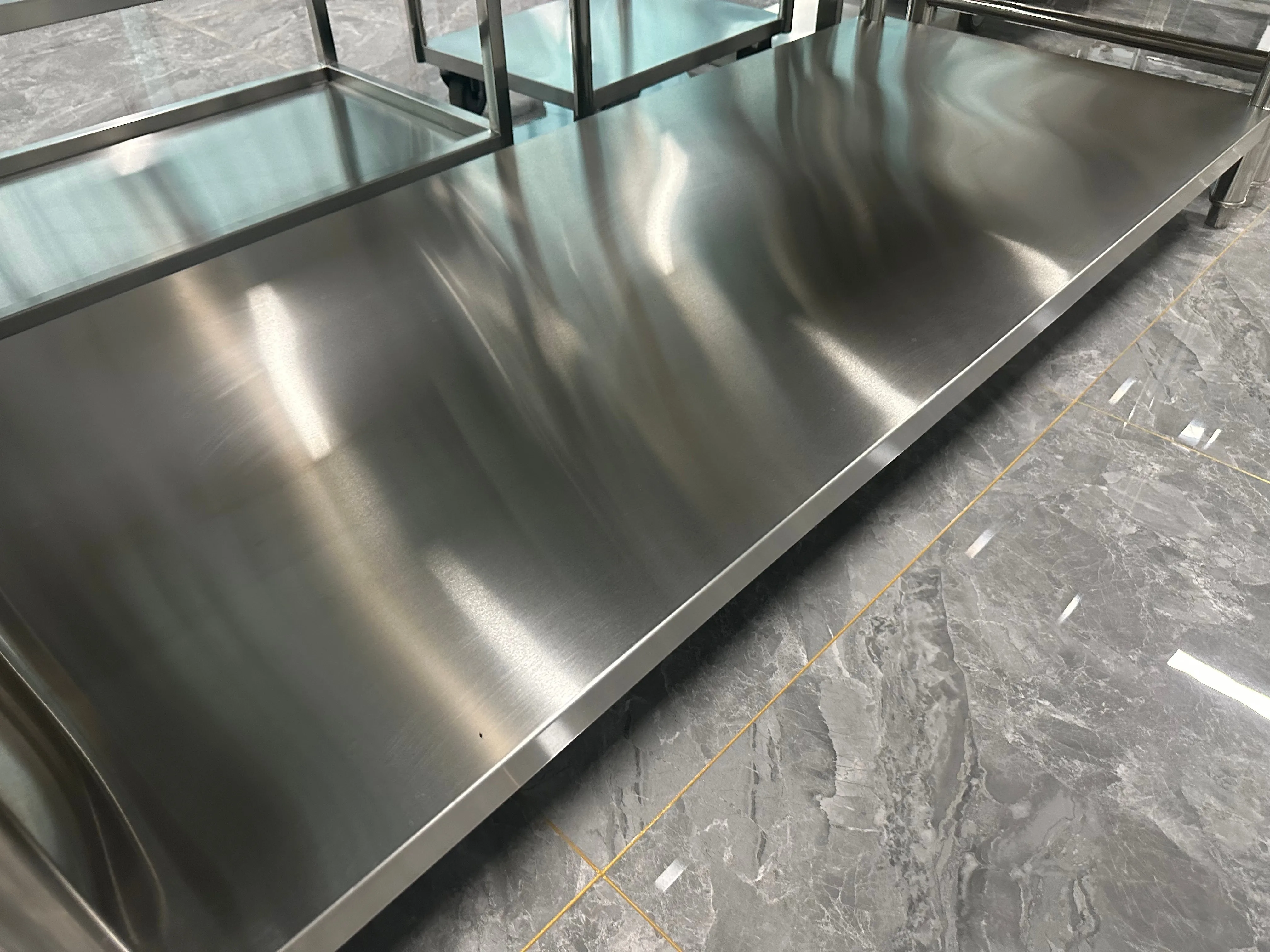 Xiangming Wholesale food prep industrial inox 304 commercial kitchen stainless steel work table bench for restaurant bakery