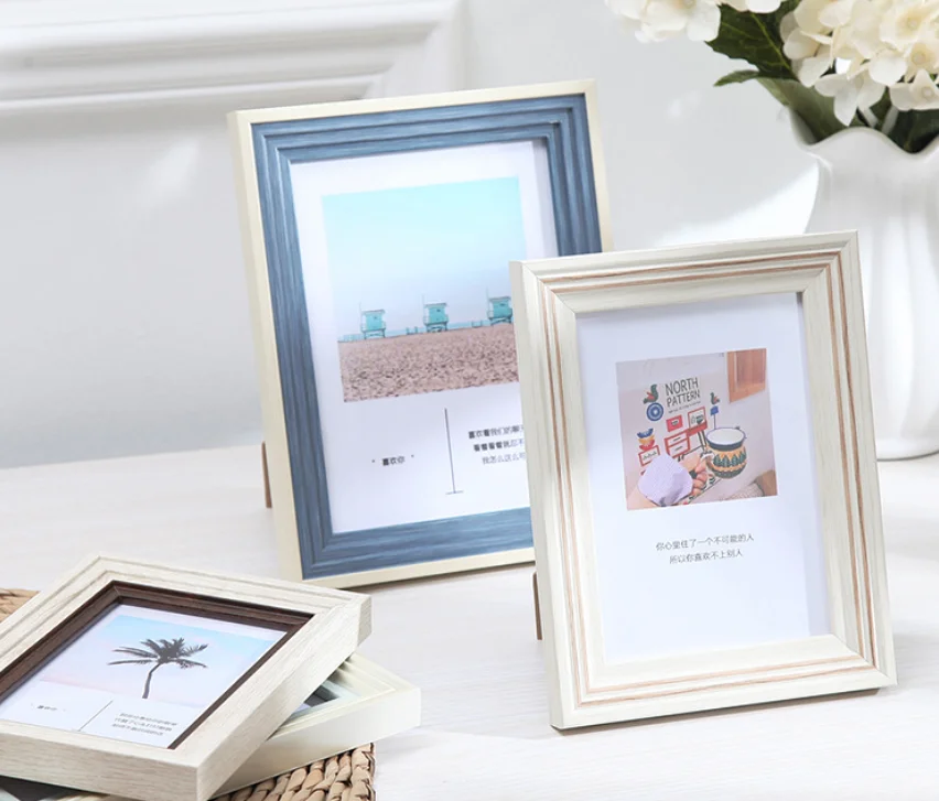 Рамка для фотографий в литературном стиле, креативная Европейская фоторамка 5, 6, 7 дюймов, настенная детская фоторамка