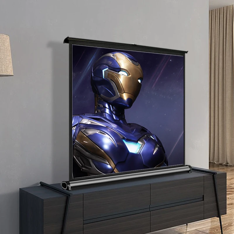 50 inch portable projector screen 16 by 9 format business desktop projection screens