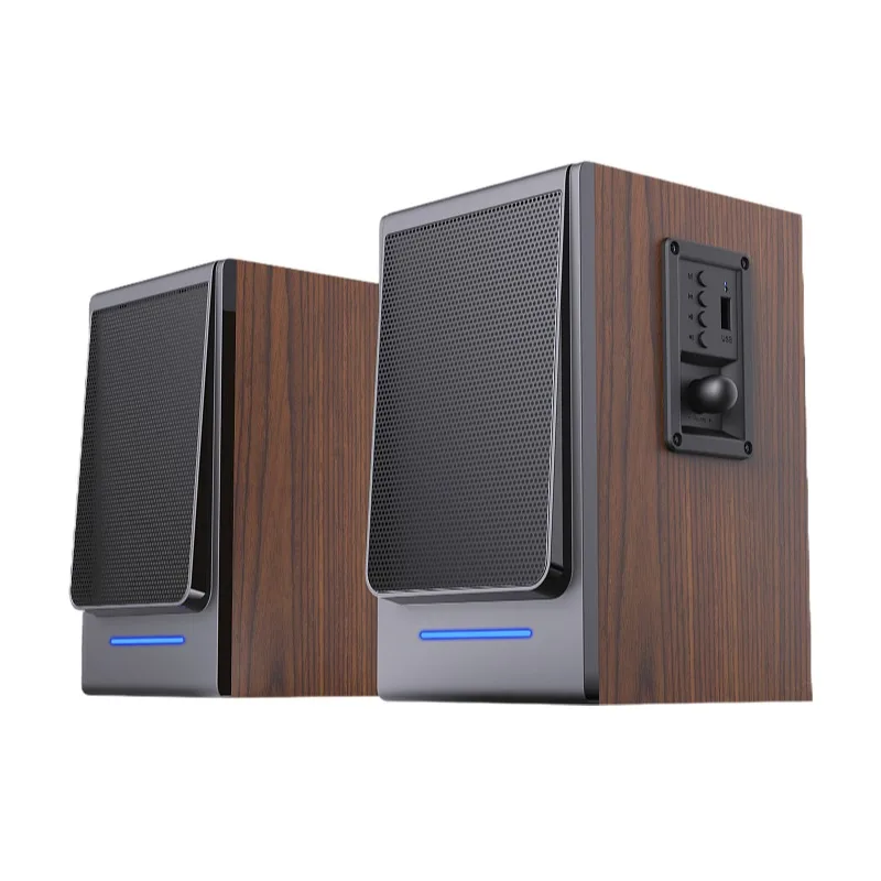  20 Вт активный большой источник питания Hi-Fi синий зуб 2.0Ch деревянный динамик для