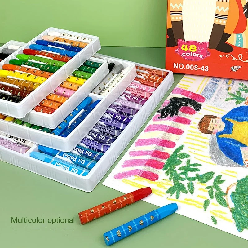 Qianhui oil painting stick Children 12 color heavy color painting supplies tools Art painting tool paintbrush color lead crayon