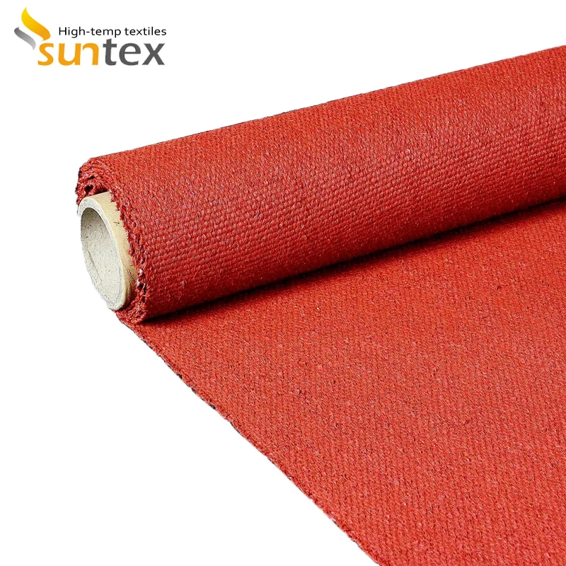 0.4mm Heat Resistance Colored Silicon Rubber Coated Fiberglass Anti Flame Fabric