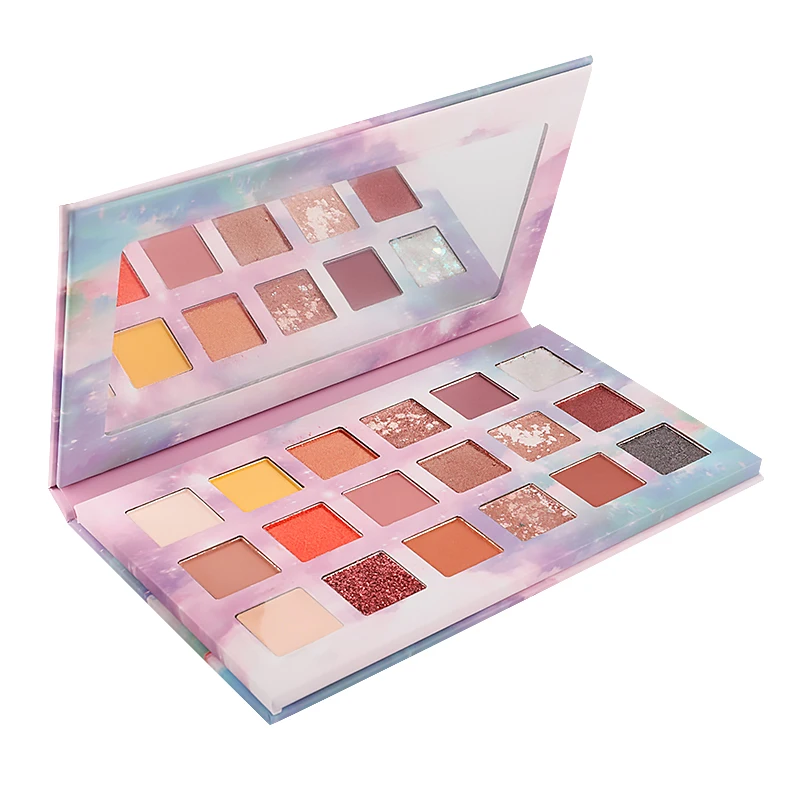 Makeup Cosmetics Single Eyeshadow Pallet Glitter Custom Eyeshadow Palette Waterproof Wholesale No Brand 18 Colors Eye Shadow