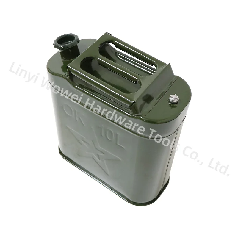 20L Metal  Diesel Fuel Petrol Water Steel Journey Can Utility Jug + Flexible Spout