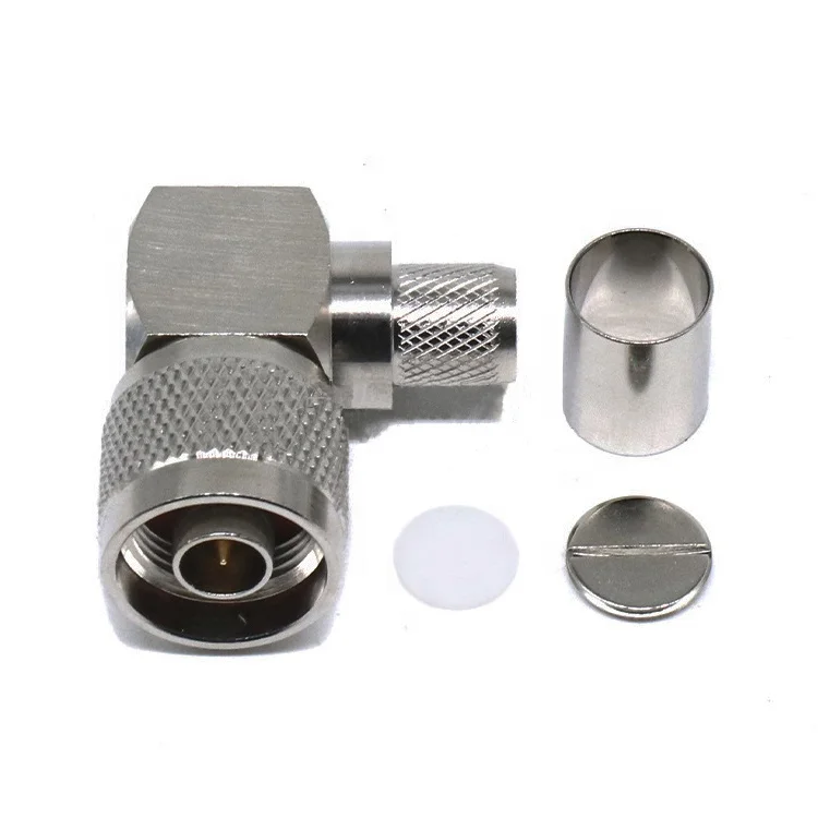 High performance RF coaxial connector N male connector right angle for RG8 RG213 LMR400 cable