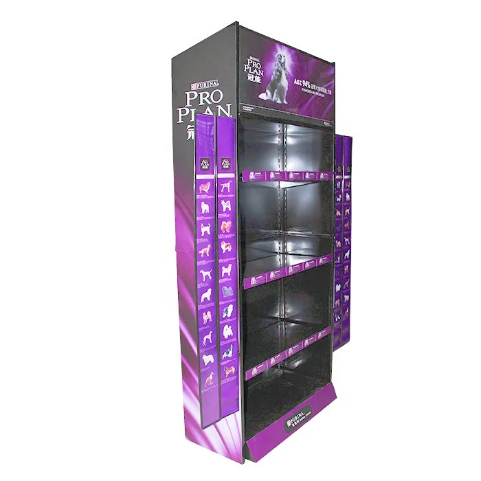 Large Capacity Store Retail Pet Training Supplies Cat Dog Food Bag Trending Pet Products Accessories Metal Display Rack Stand
