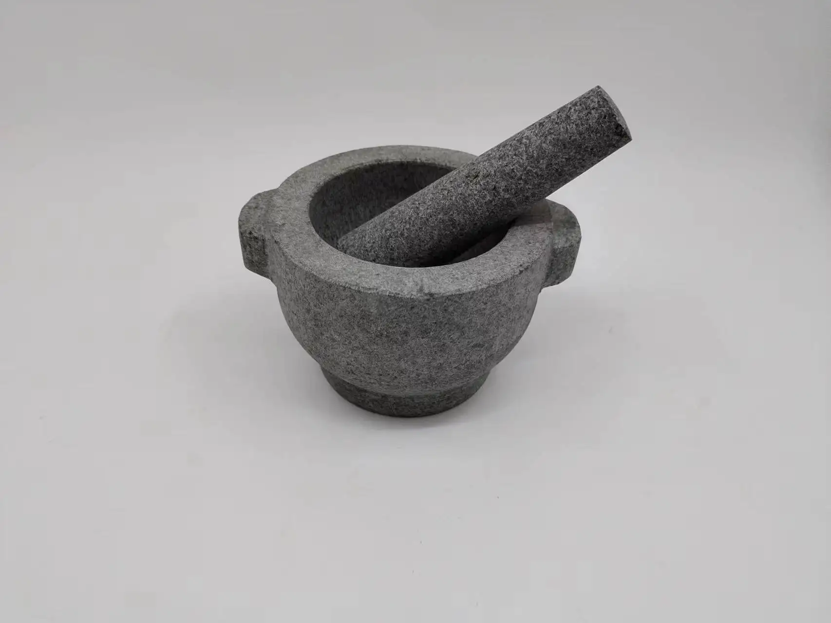 Factory Supplied Custom Logo Granite Mortar Pestle Set Natural Stone Spice Grinding for Kitchen Seasonings Box Packing