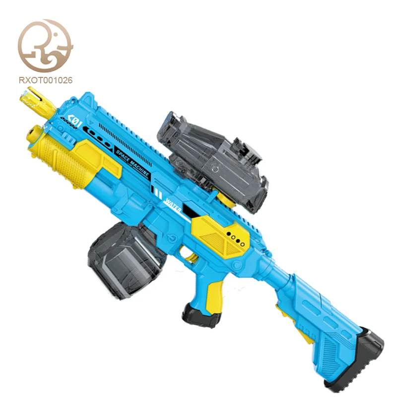 Unisex Automatic and Manual 2-Mode Water Gun New Space-themed Plastic Water Gun with Large Storage Cabin