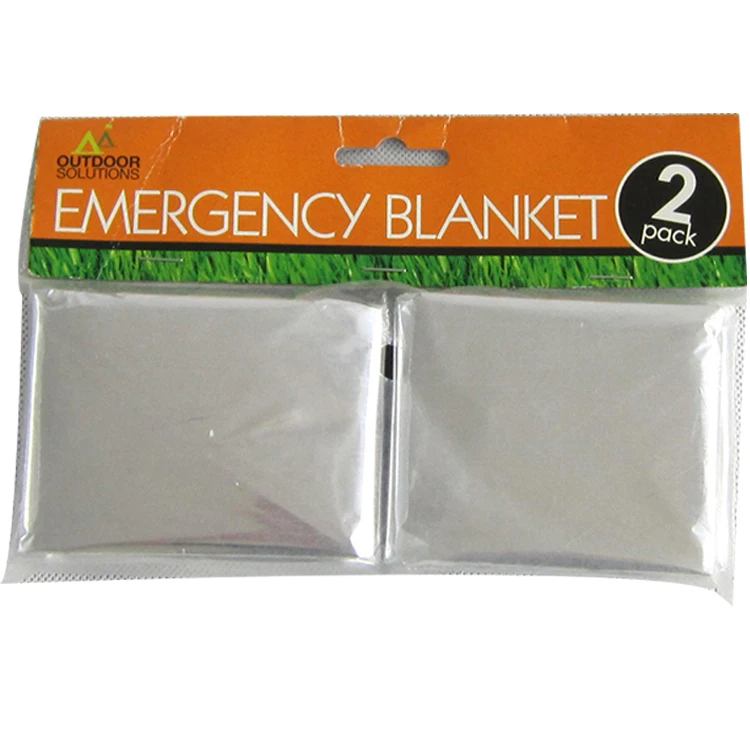 Silvery Disposable Foil Isothermal Thermal Emergency Blanket for Field Rescue