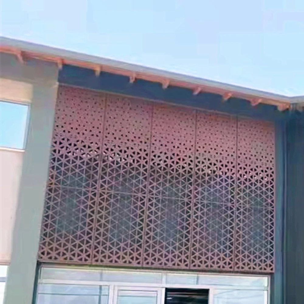 Modern Style Mashrabiya Carved Aluminum Wall Screen Exterior Facade Wall Panels for Decoration