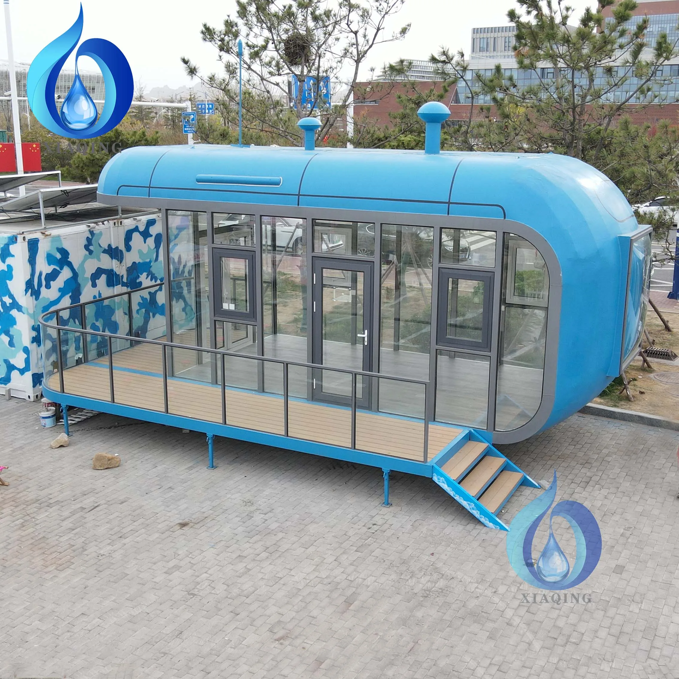 Factory Custom mobile prefab cabin house modular tiny house with bathroom for sale