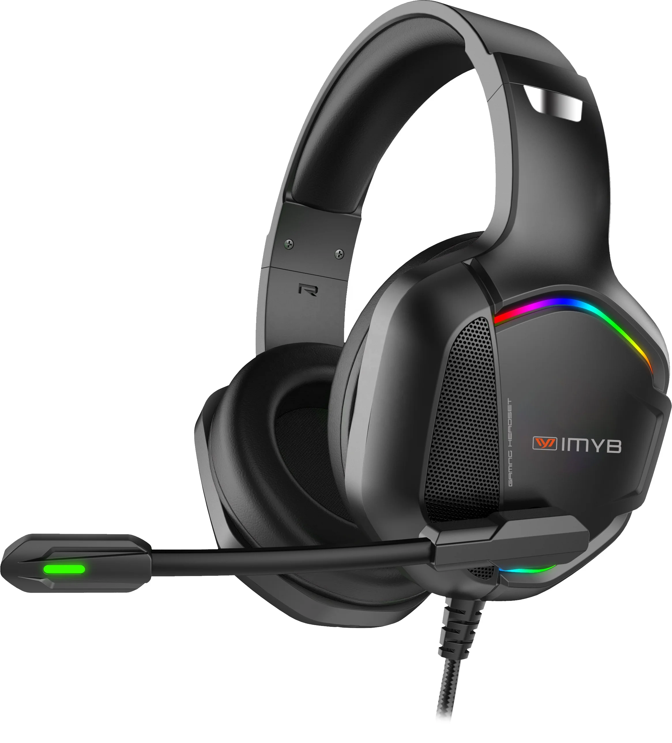 HIFI stereo wired noise cancelling gaming earphones headsets with microphone RGB for PC headset game ps45 switch xbox