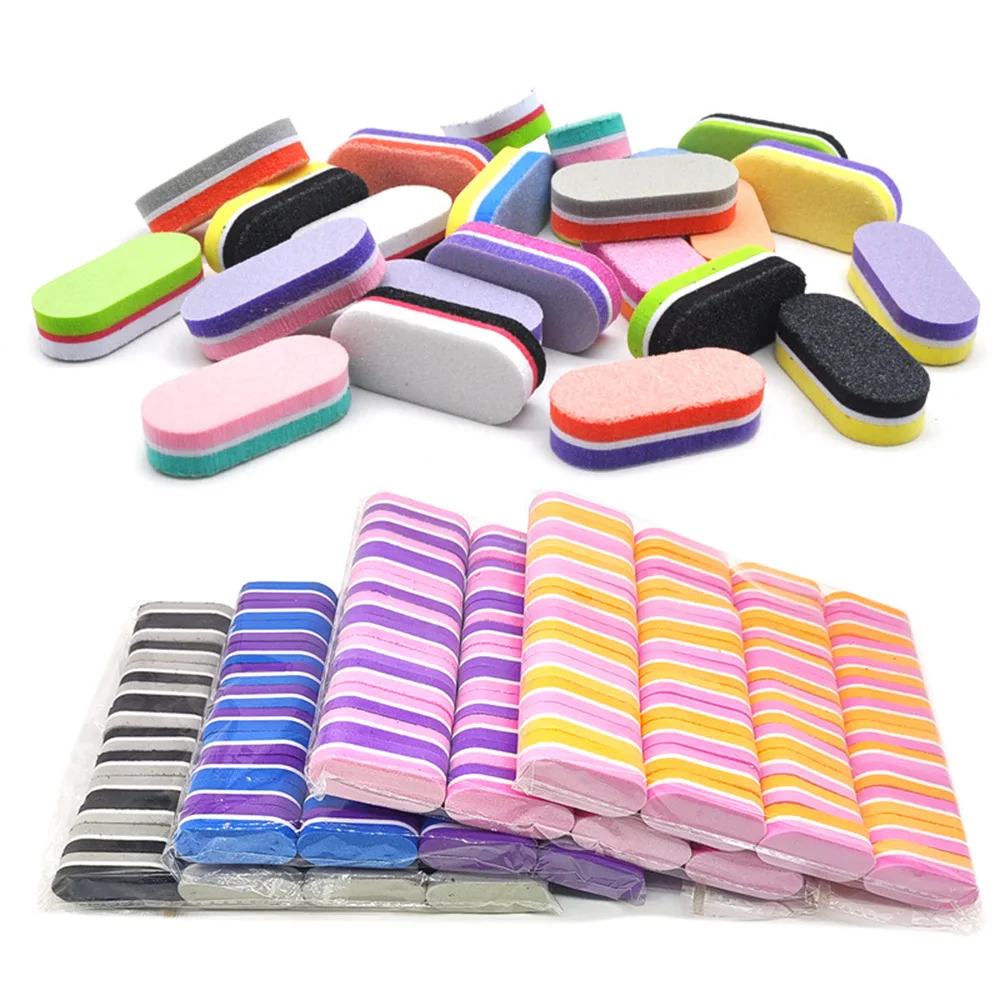 Sponge Small Tofu Block Nail Polish Repair High Elastic Cotton Mini Two-sided Polishing Nail file
