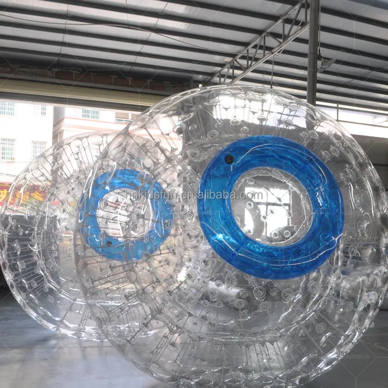 Large ball inflatable zorb track,small zorb ball for kids,inflatable water pool with zorb balls