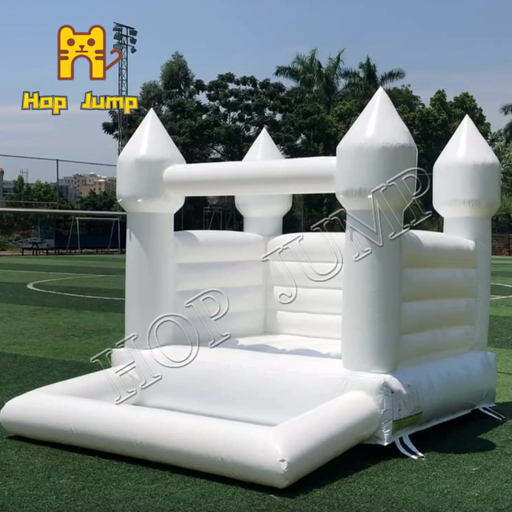 Commercial adults kids mini bounce house commercial white with ball pit inflatable for commerical use and family use