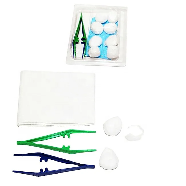 Disposable sterile wound dressing set medical dialysis pack
