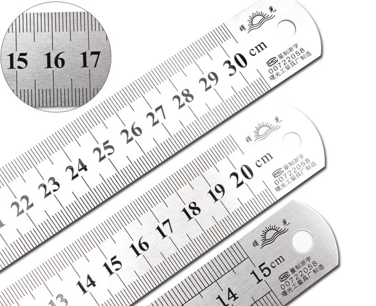 Thick steel ruler stainless steel ruler Logo Printing