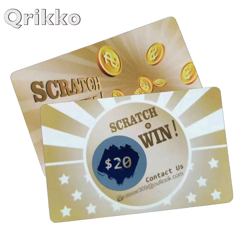 LOW MOQ Custom Design Printed Scratch Game Cards Wholesale Scratch Off Stickers Supplier China