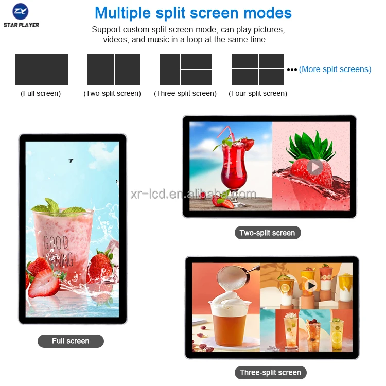 Star Player Factory 19 Inch Wall Mounted Digital Signage Player Lcd Advertising Touch Screen Display Digital Advertising Screen