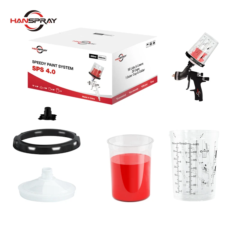 Spray Gun With Adapter And Mix Tank HVLP SPRAY GUN Gravity Nozzle Paint Spray Gun No Clean Cup