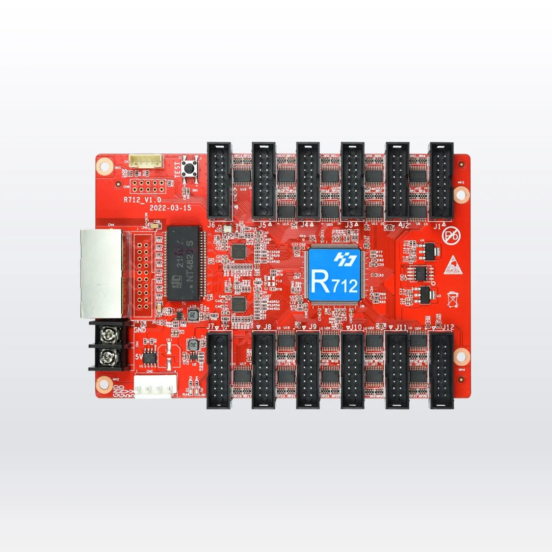 Контроллер приема карты HuiDu HD R712 поддерживает обновление системы синхронного и асинхронного управления вместо R512T