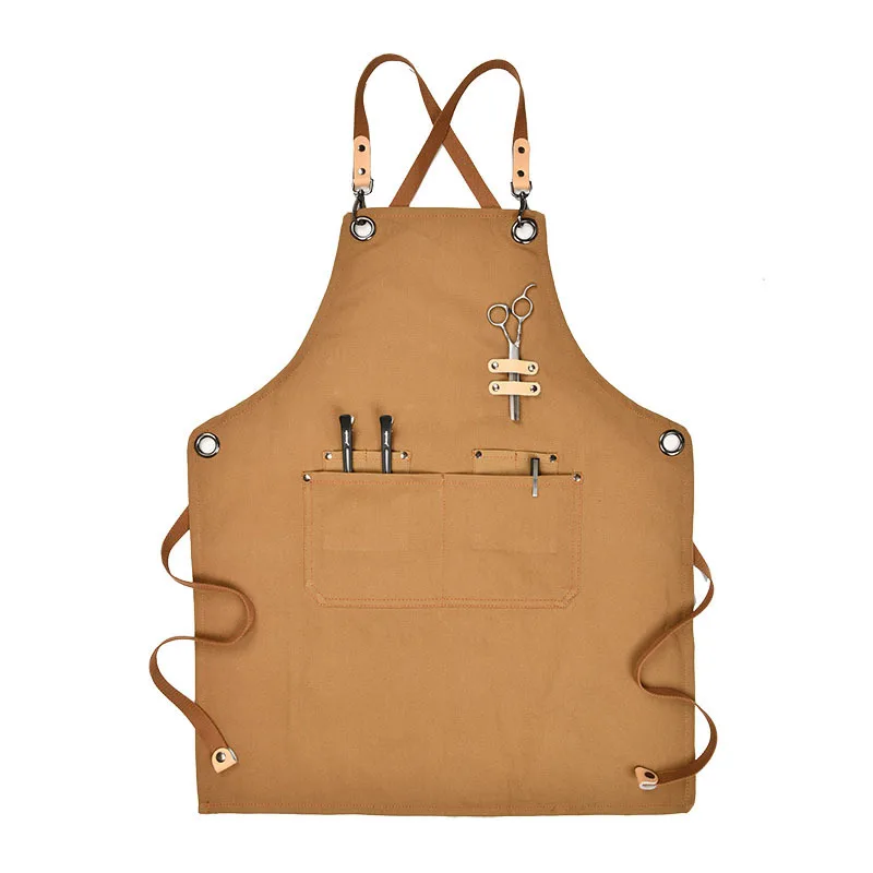 Canvas barista apron heat transfer work gardening baking tattoo artist painting