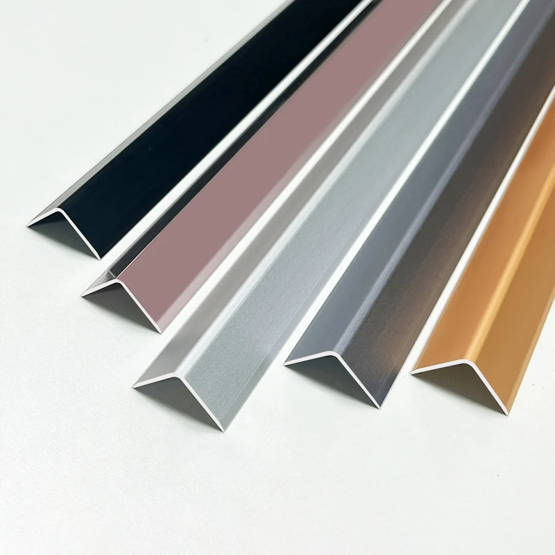 Interior Decoration Building Accessories Anodizing Aluminum Wall Corner Protective Trims Wall Tiles Angle Edge Trim Strips