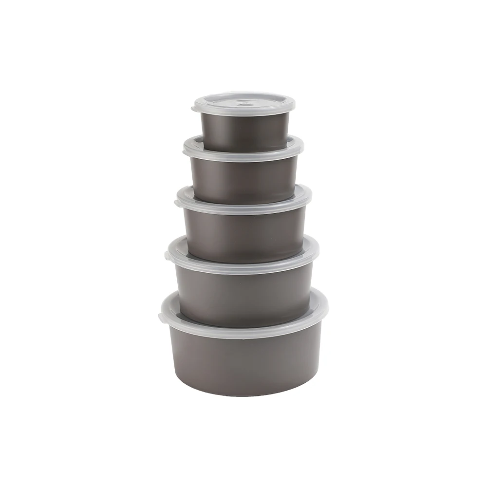 RPET Sealed Food Grade Round Preservation Storage Box Kitchen Microwave Round Container Box With Lids