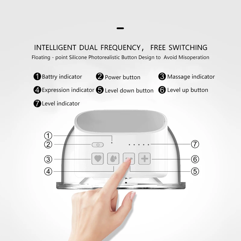 Intelligent hands free suction milk extractor portable wearing wireless electric breast pump