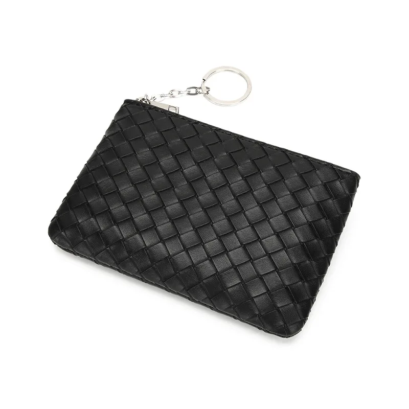 New Arriving Designer Woven Wallet Short Mini Purse Bag Portable Zipper Keychain Bag Women Men Luxury Wallet Catalogue