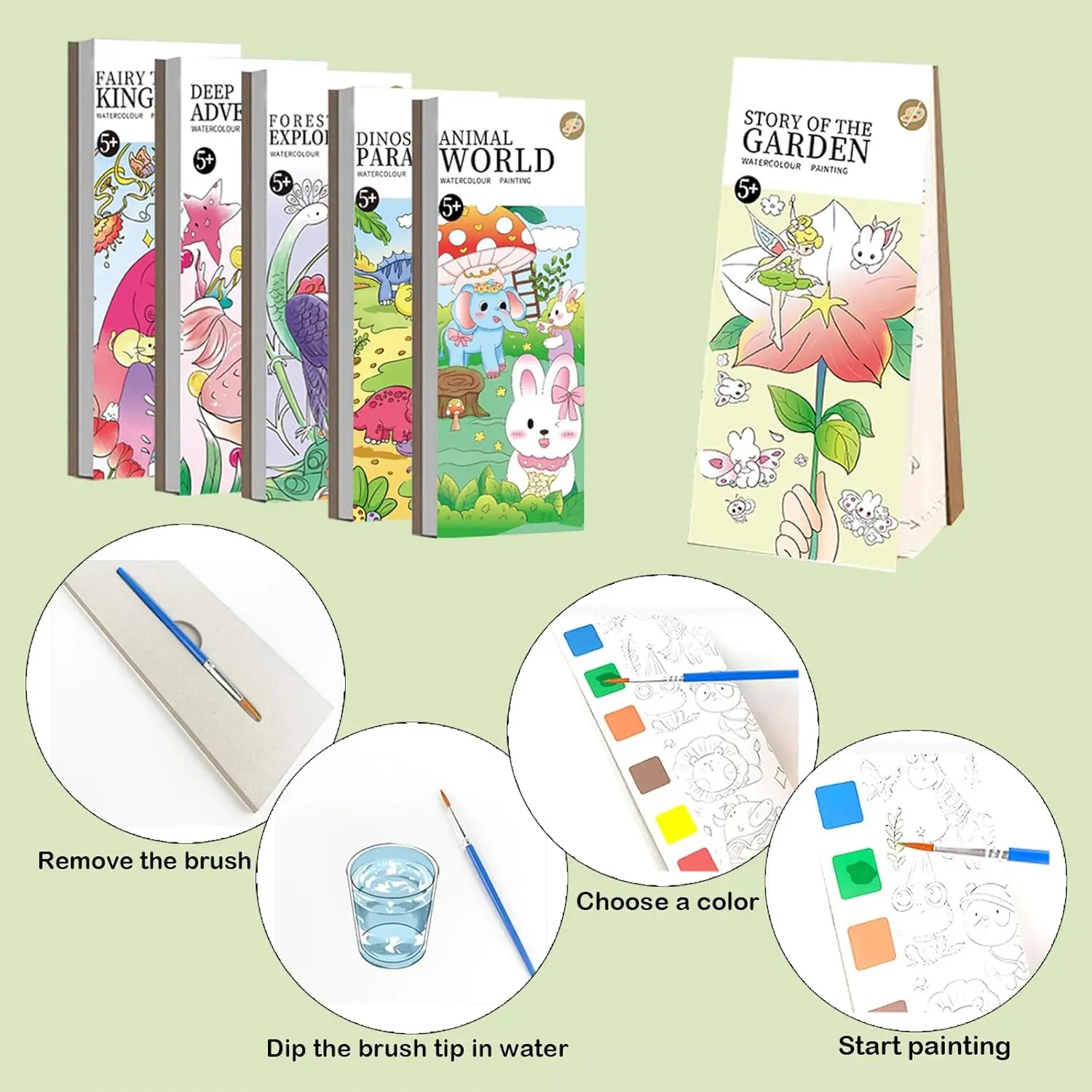 China Suppliers Flower Watercolor Painting Book Note Paint Water Coloring Notes