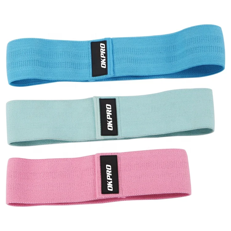 OKPRO Colourful Elastic Fitness Exercise Fabric Resistance Hip Circle Bands