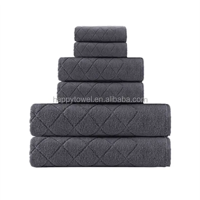 wholesale custom 70x140 cm 100% cotton luxury jacquard bath towel set