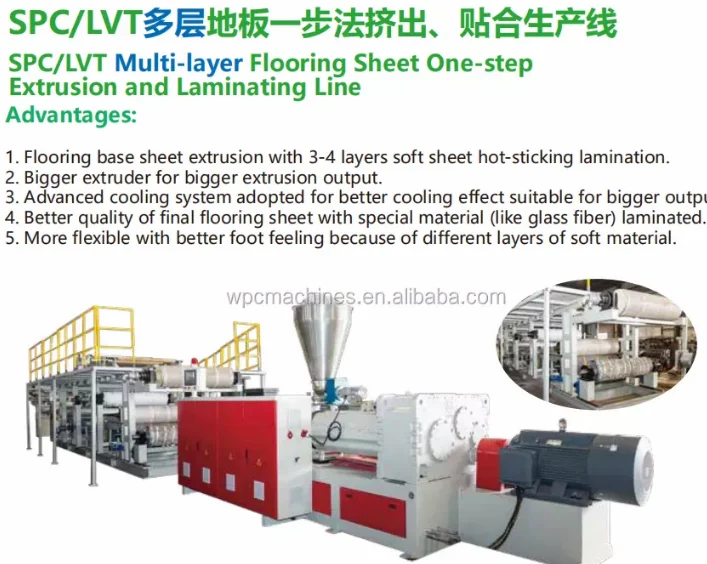 One-Step Multi Layer Floor Making Machine Emboss in Register for SPC lvt on Line Extrusion  Intelligent Machines