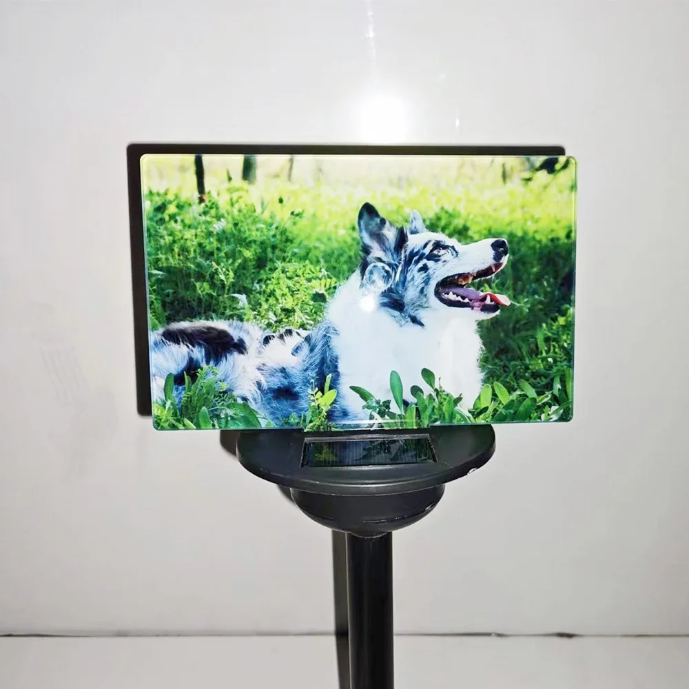 Customized Memorial Cemetery Decoration Lamp Solar Energy Sublimation Acrylic Light Lost Love Gift