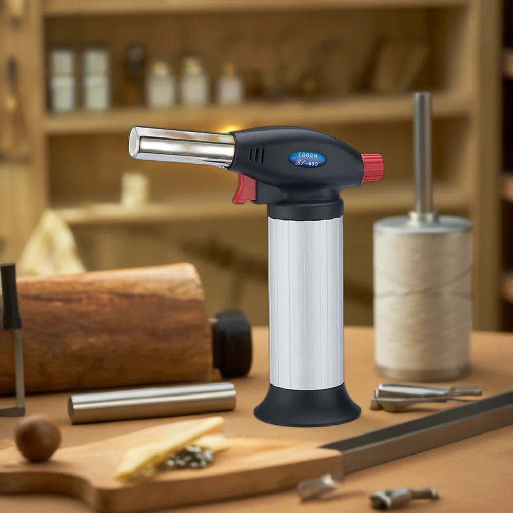 Windproof filled butane gas burner lighter for welding lighter with high temperature flame injection