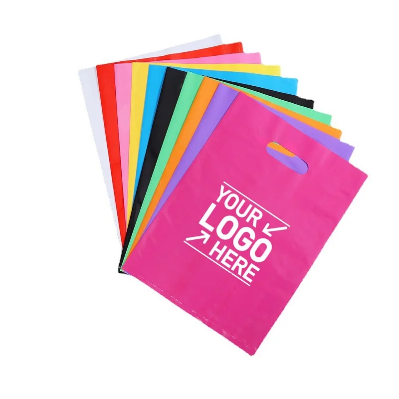 Customized Printing Plastic Die Cut Plastic Shopping Bag,PE Bag,Plastic Merchandise Bags