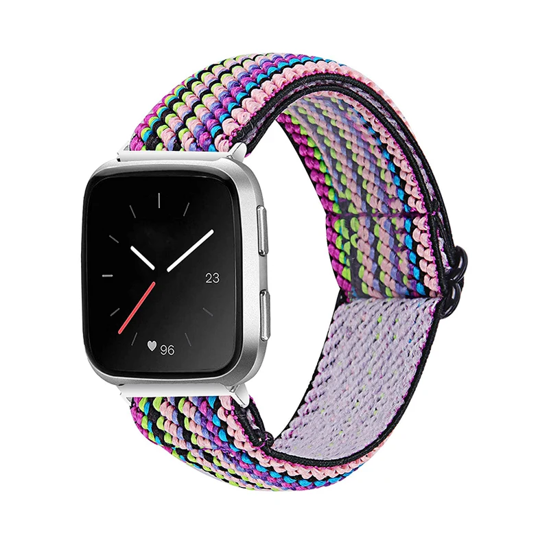 Smart watch bands Elastic fitness stretching nylon band watch strap with adjustable buckle for  versa or versa 2