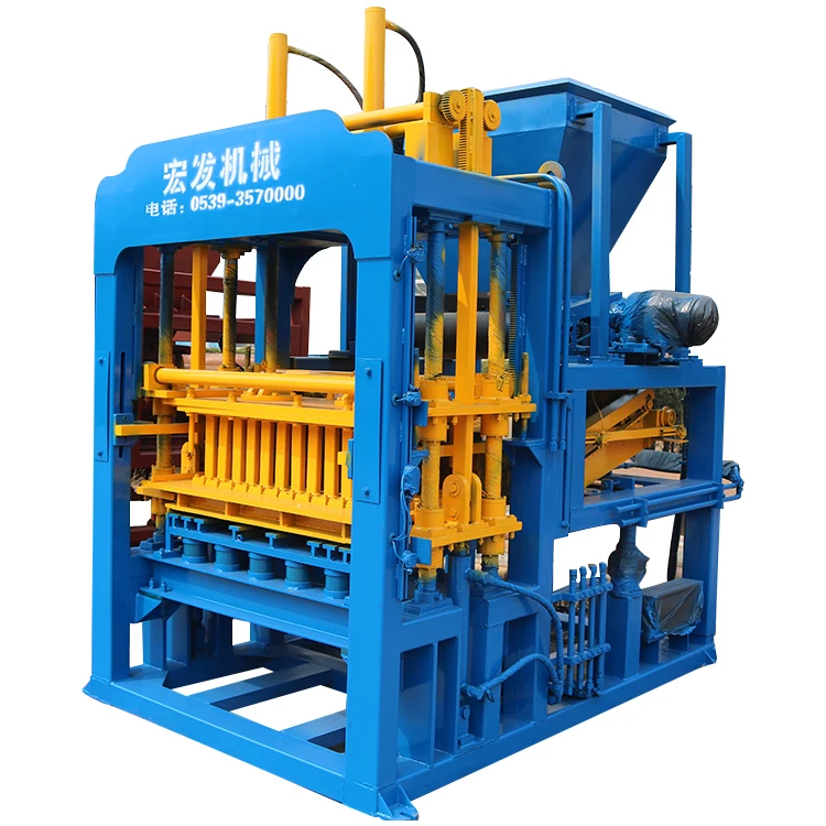 Automatic QT4-15D Hydraulic Cement Brick Production Line Hydraulic Hollow Making Machine Engine Produces